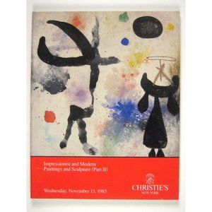 Christie's Catalog New York 1985 Impressionist Renoir Art Gauguin Rodin Bent